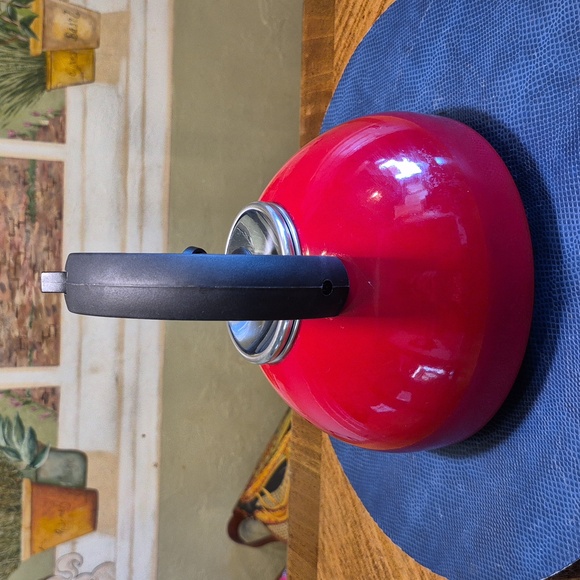 Copco Porcelain Enamel On Steel Tea Kettle Red (#TK-2) - Picture 7 of 15